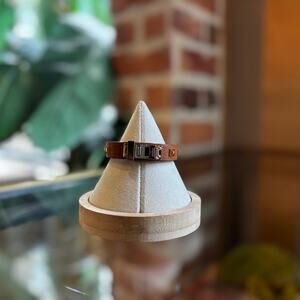 HERMES Mini Dog Square Studded Bracelet